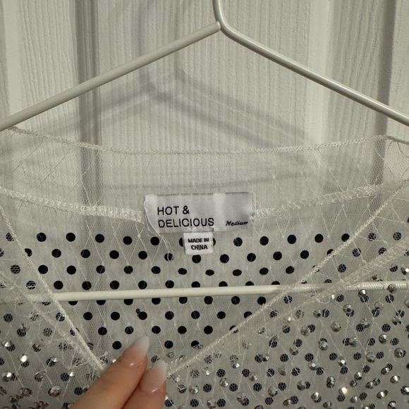 Crystal Encrusted Crop Top - Picture 2 of 2